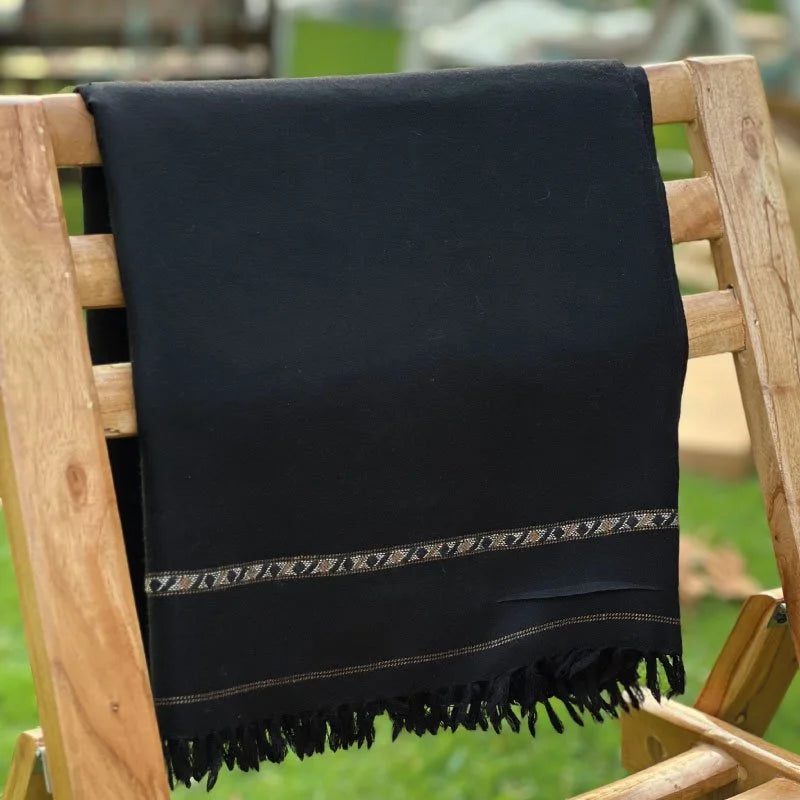 Black Salampuri Woolen Shawl