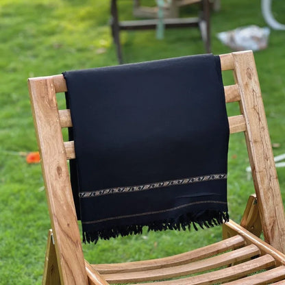 Black Salampuri Woolen Shawl