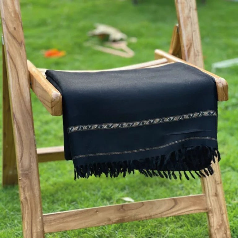 Black Salampuri Woolen Shawl