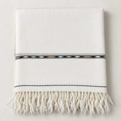 Barveze Premium White Pashmina Shawl