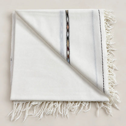 Barveze Premium White Pashmina Shawl
