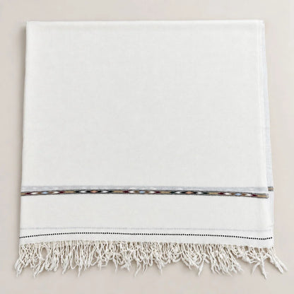 Barveze Premium White Pashmina Shawl