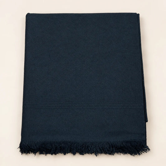 Orignal 60 Austrialn Pure Woolen Swati Shawl Black Color